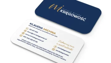 wizytóka z zaokrąglonymi rogami