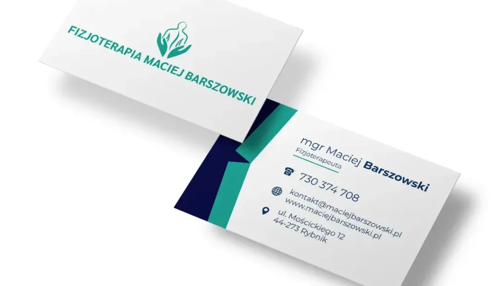 wizytówka dla fizjoterapeuty